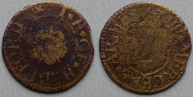 Hereford, I H farthing token Hereford, I H farthing token